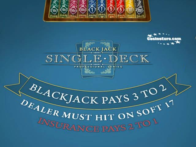 Blackjack z jednym zestawem kart
