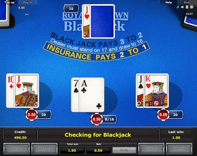 Online gra Royal Crown Blackjack za darmo